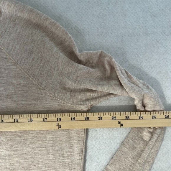 Athleta Criss Cross Pullover Medium M Long Sleeve Sweater Beige Oatmeal - Picture 7 of 10